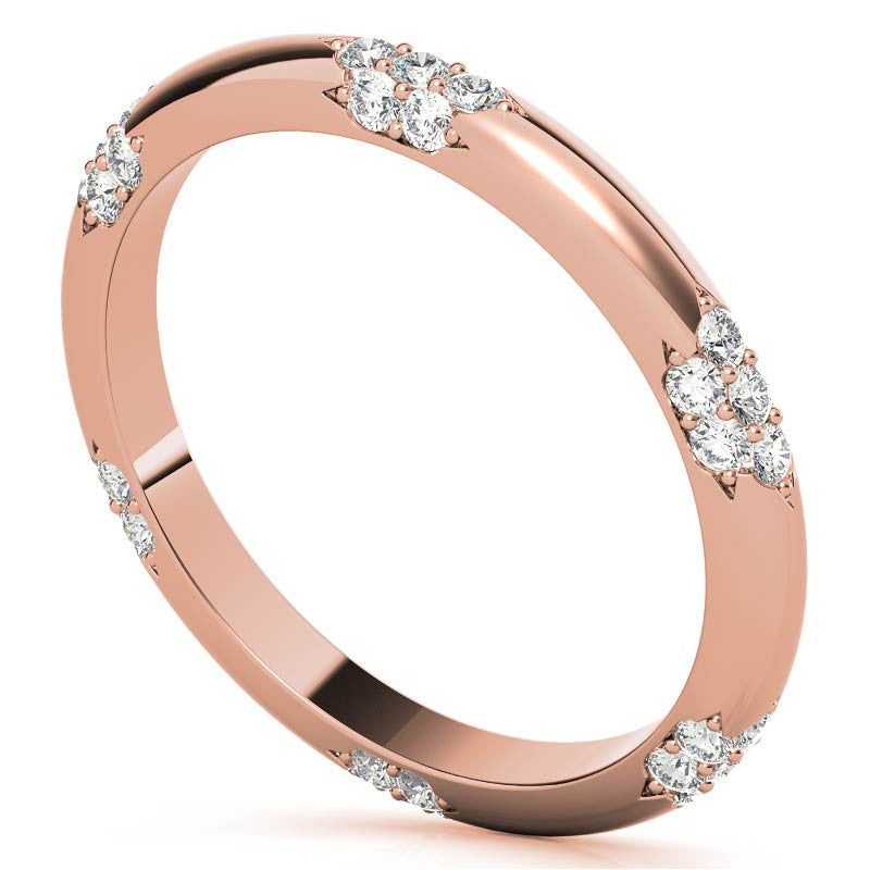 Lace Detail Moissanite Eternity Ring