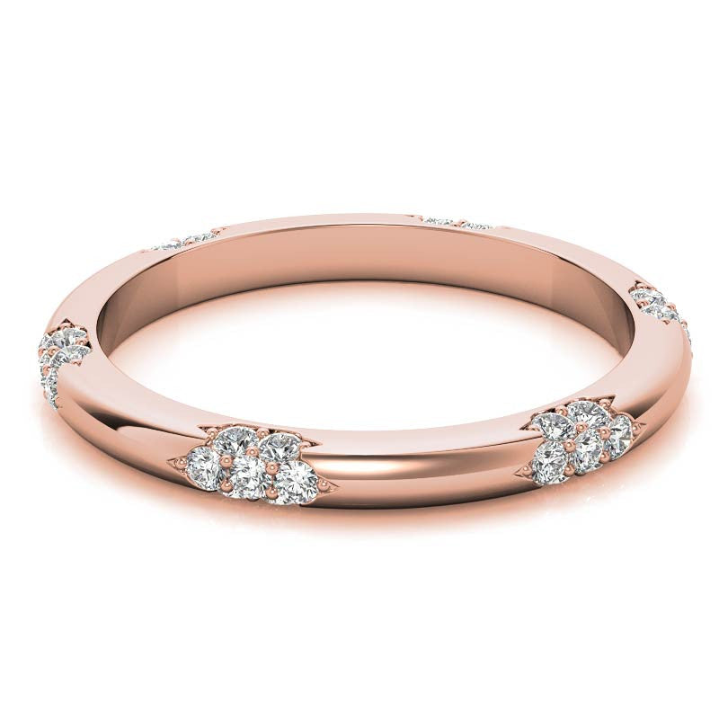 Lace Detail Moissanite Eternity Ring