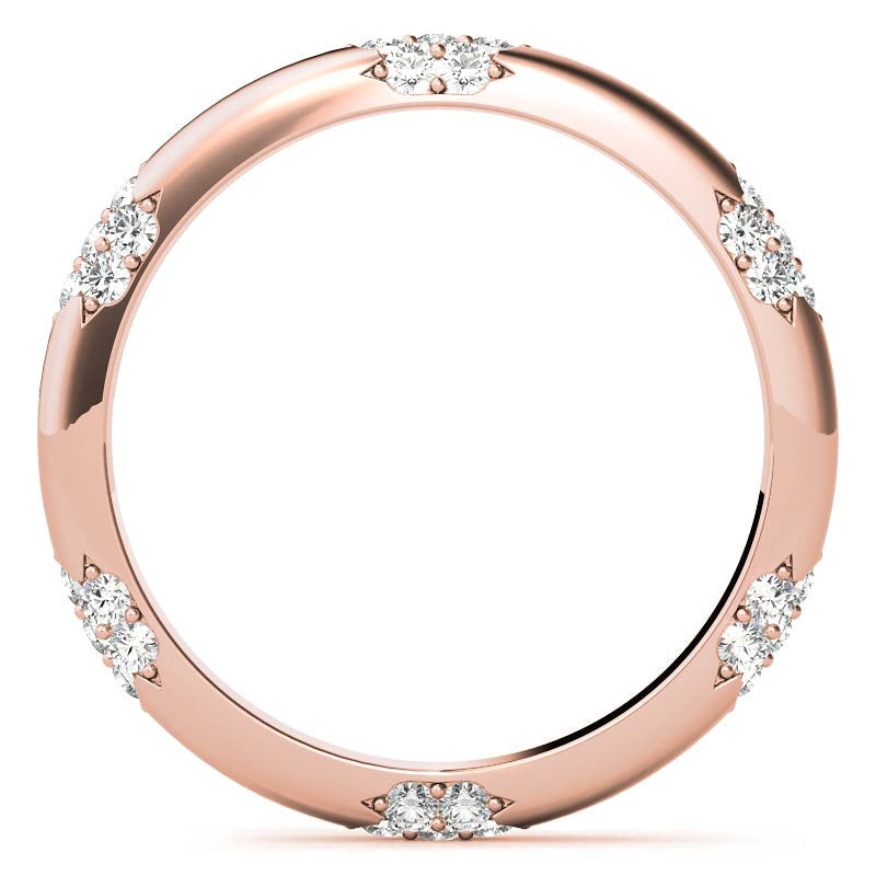 Lace Detail Moissanite Eternity Ring
