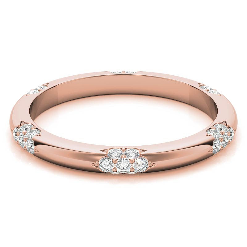 Lace Detail Moissanite Eternity Ring