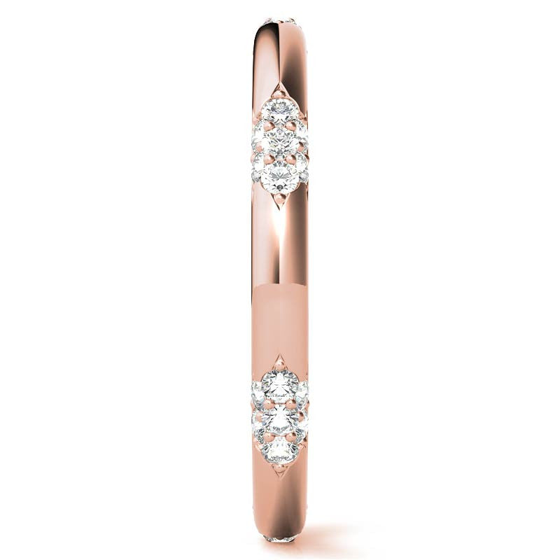 Lace Detail Moissanite Eternity Ring