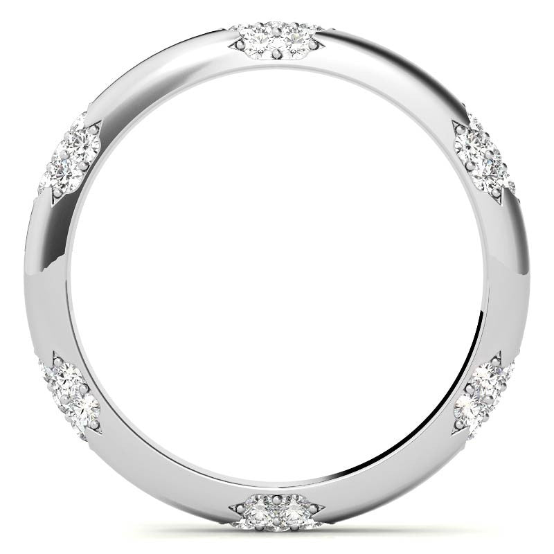 Lace Detail Moissanite Eternity Ring