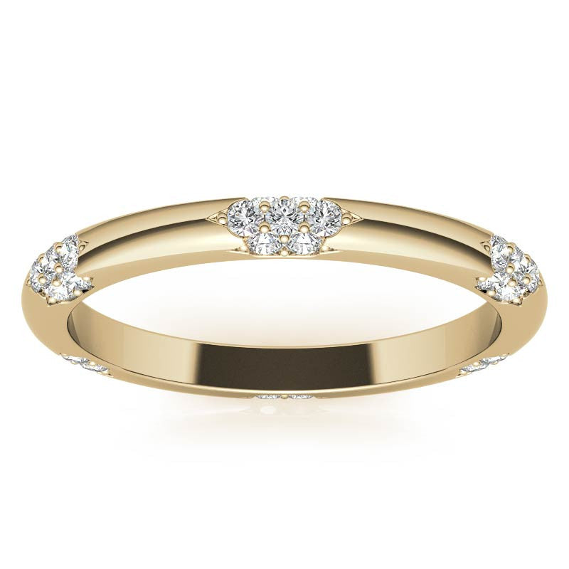 Lace Detail Moissanite Eternity Ring