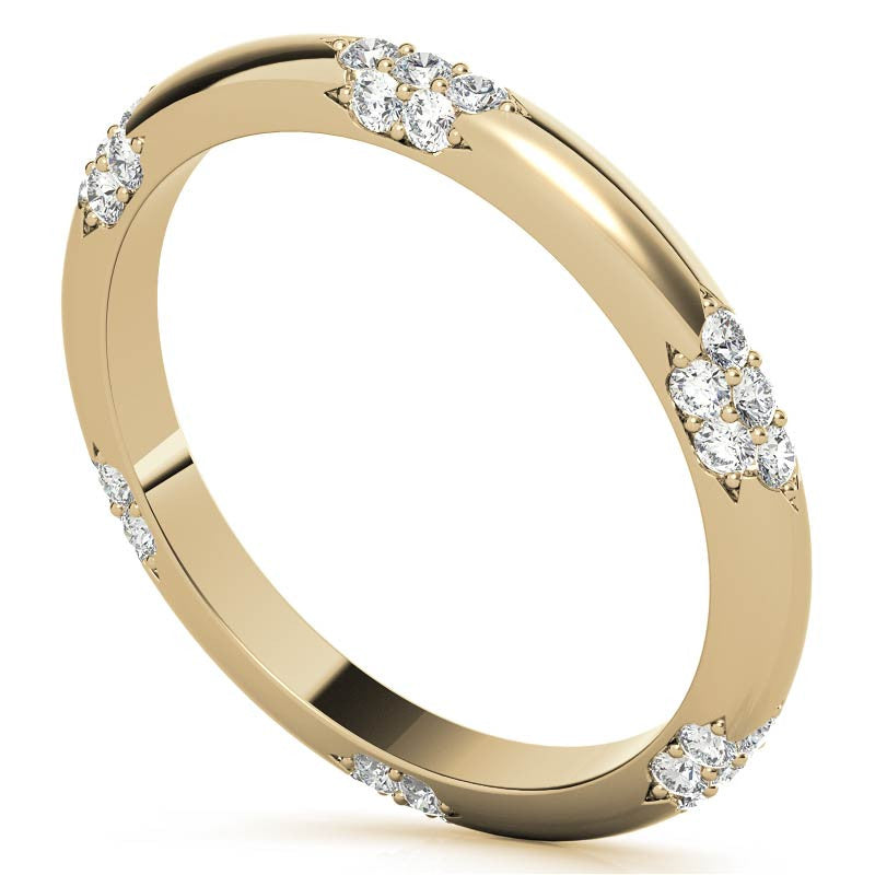 Lace Detail Moissanite Eternity Ring