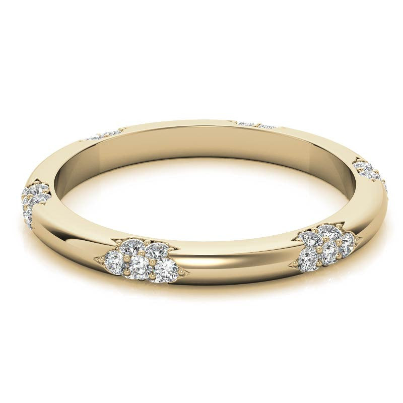Lace Detail Moissanite Eternity Ring