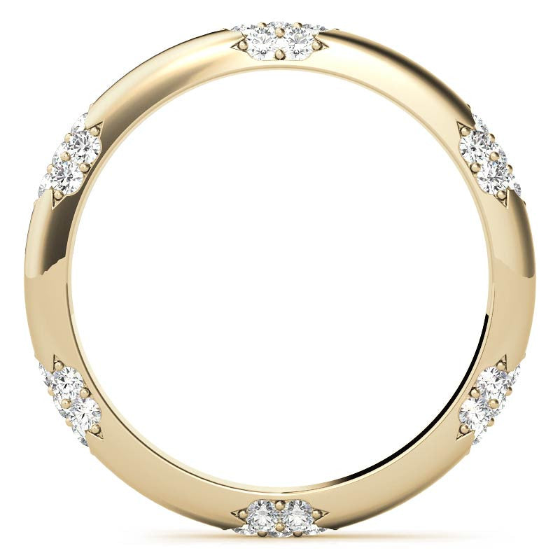 Lace Detail Moissanite Eternity Ring