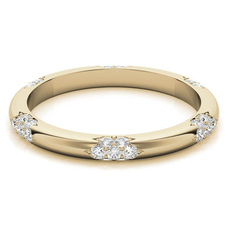 Lace Detail Moissanite Eternity Ring