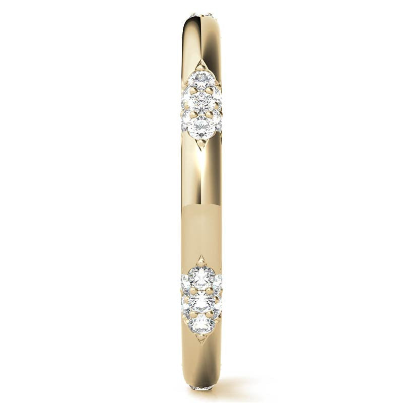 Lace Detail Moissanite Eternity Ring
