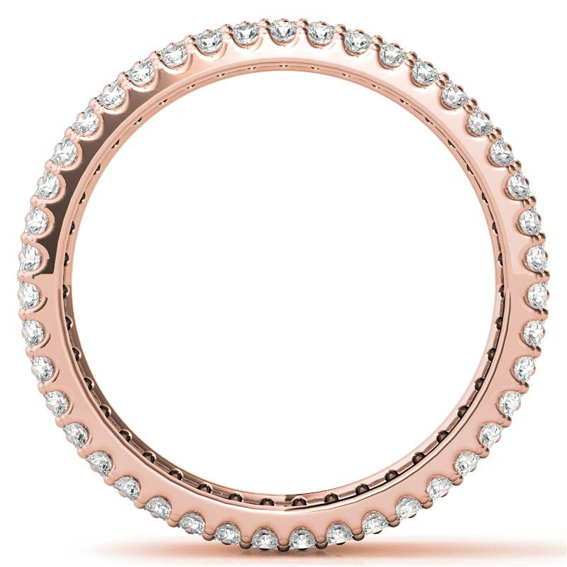 Round Brilliant Moissanite Pave Eternity Ring