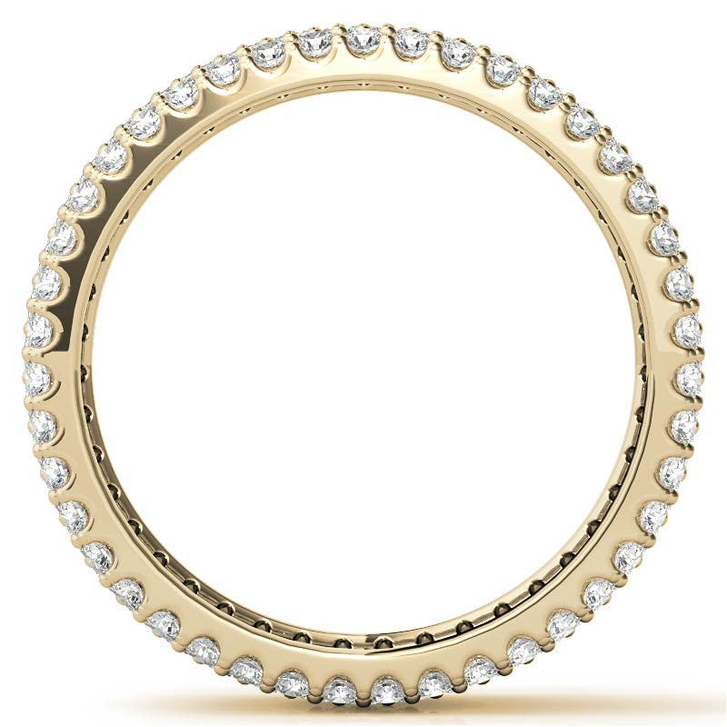 Round Brilliant Moissanite Pave Eternity Ring