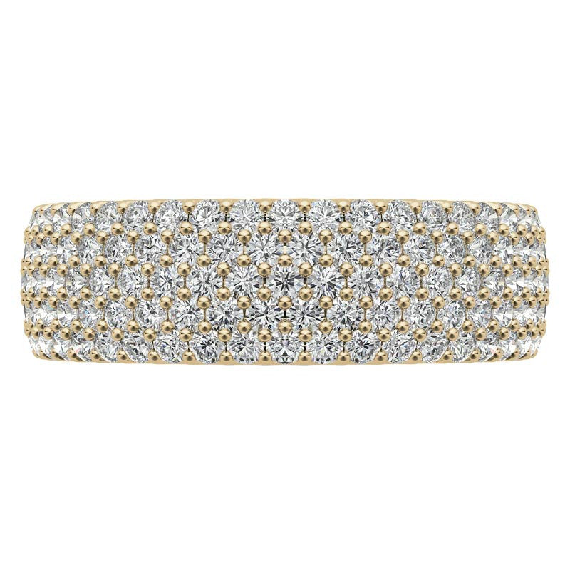 Round Brilliant Moissanite Pave Eternity Ring