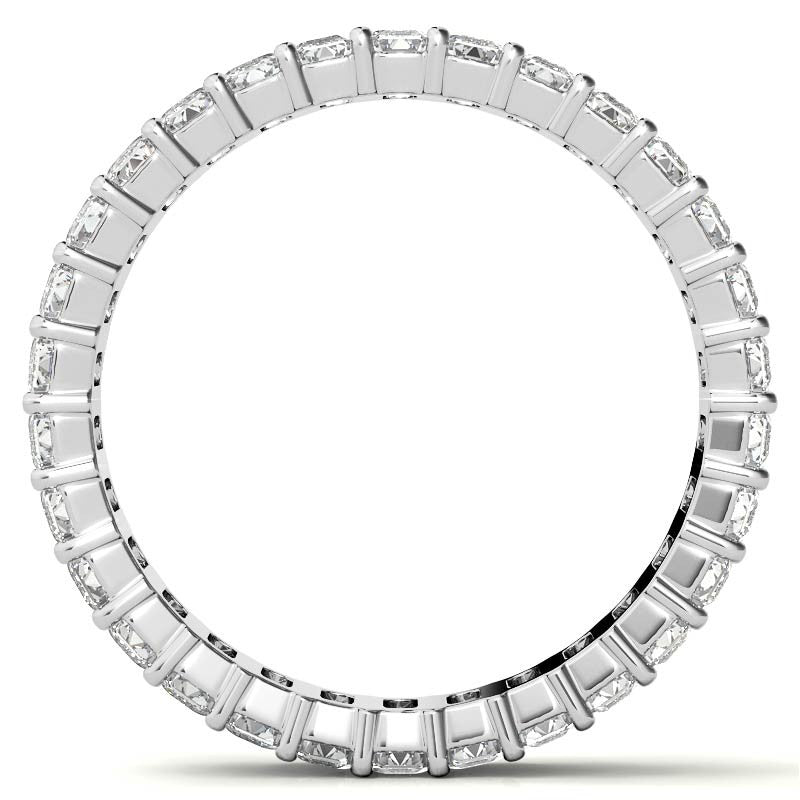 4x2mm Emerald Moissanite Eternity Ring
