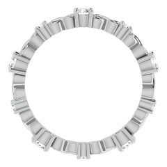 2.5mm Infinity Inspired Round Brilliant Moissanite Eternity Ring