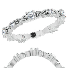 2.5mm Infinity Inspired Round Brilliant Moissanite Eternity Ring