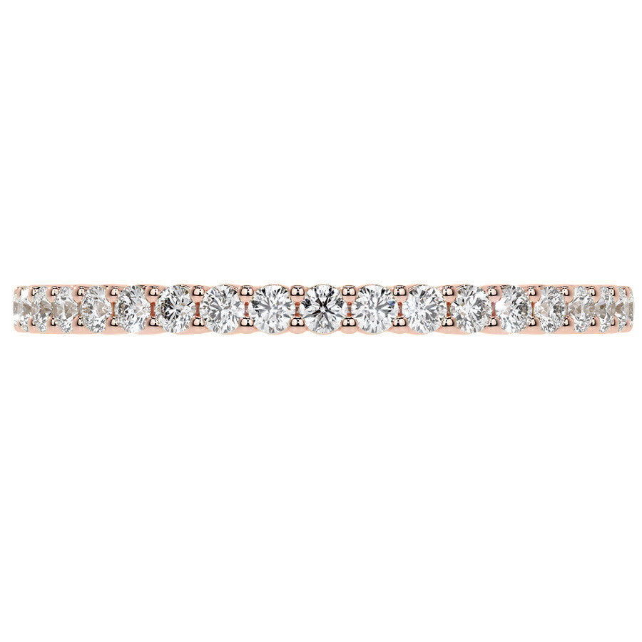 Round Brilliant Shared Prong Moissanite Eternity Ring 0.5ct - 0.6ct