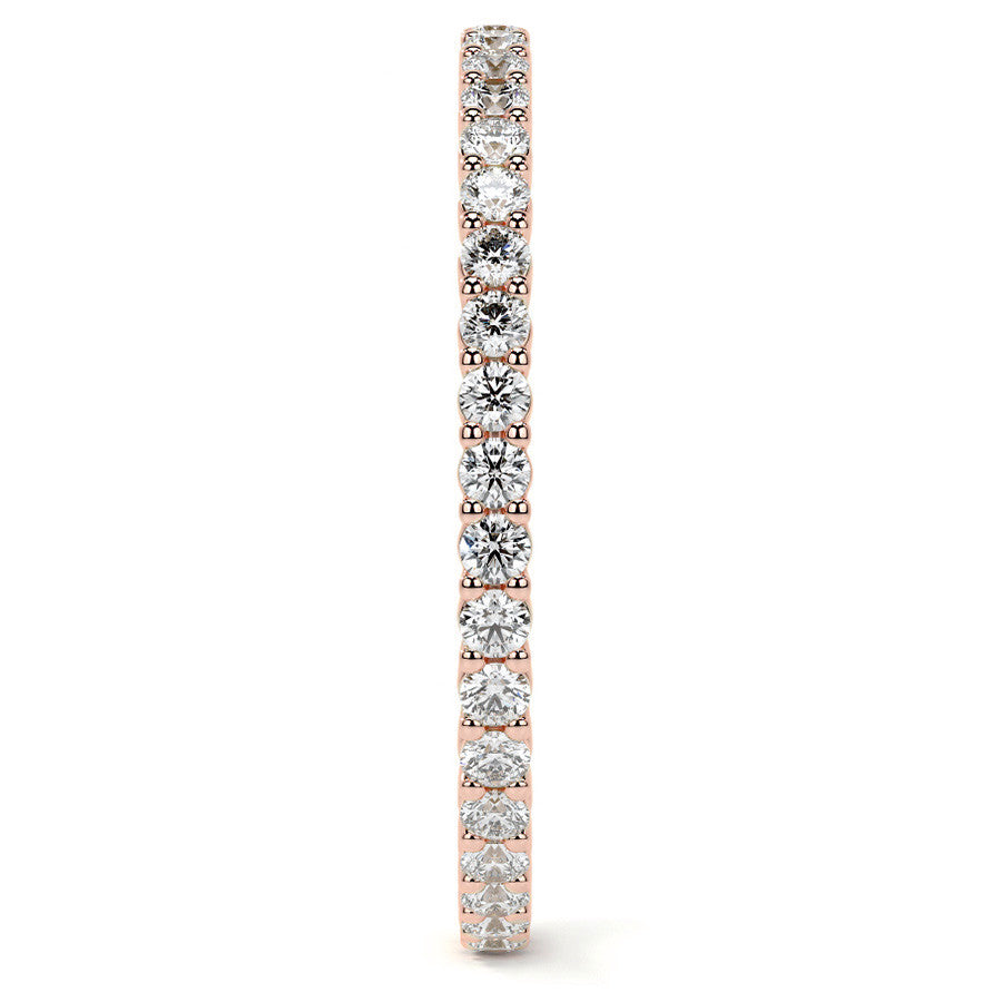 Round Brilliant Shared Prong Moissanite Eternity Ring 0.5ct - 0.6ct
