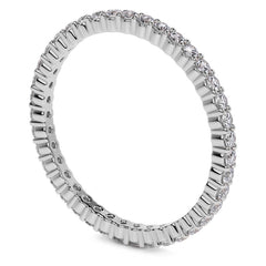 Round Brilliant Shared Prong Moissanite Eternity Ring 0.5ct - 0.6ct