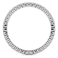 Round Brilliant Shared Prong Moissanite Eternity Ring 0.5ct - 0.6ct