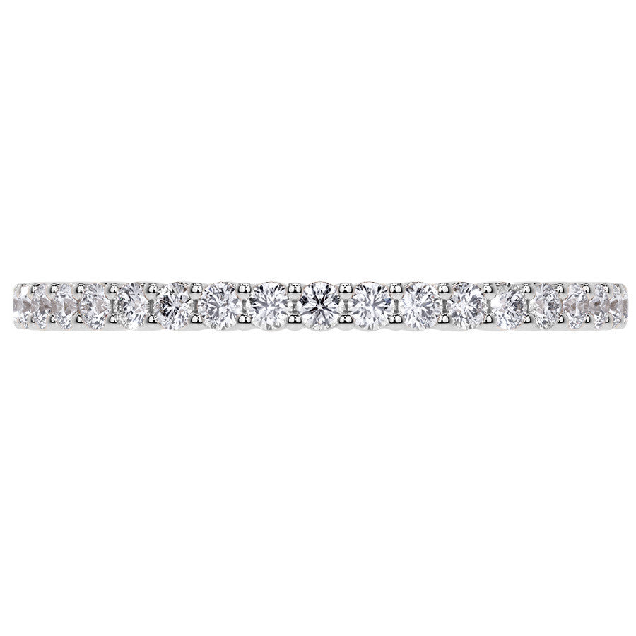 Round Brilliant Shared Prong Moissanite Eternity Ring 0.5ct - 0.6ct