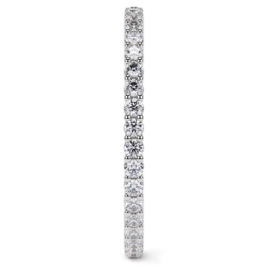 Round Brilliant Shared Prong Moissanite Eternity Ring 0.5ct - 0.6ct