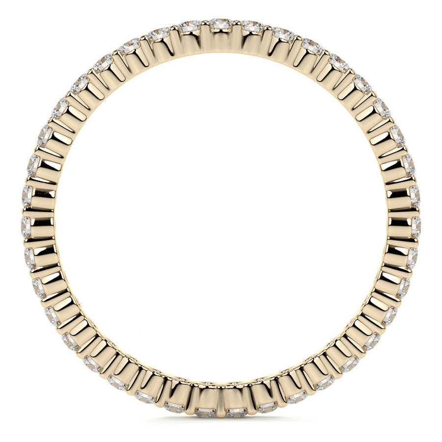 Round Brilliant Shared Prong Moissanite Eternity Ring 0.5ct - 0.6ct