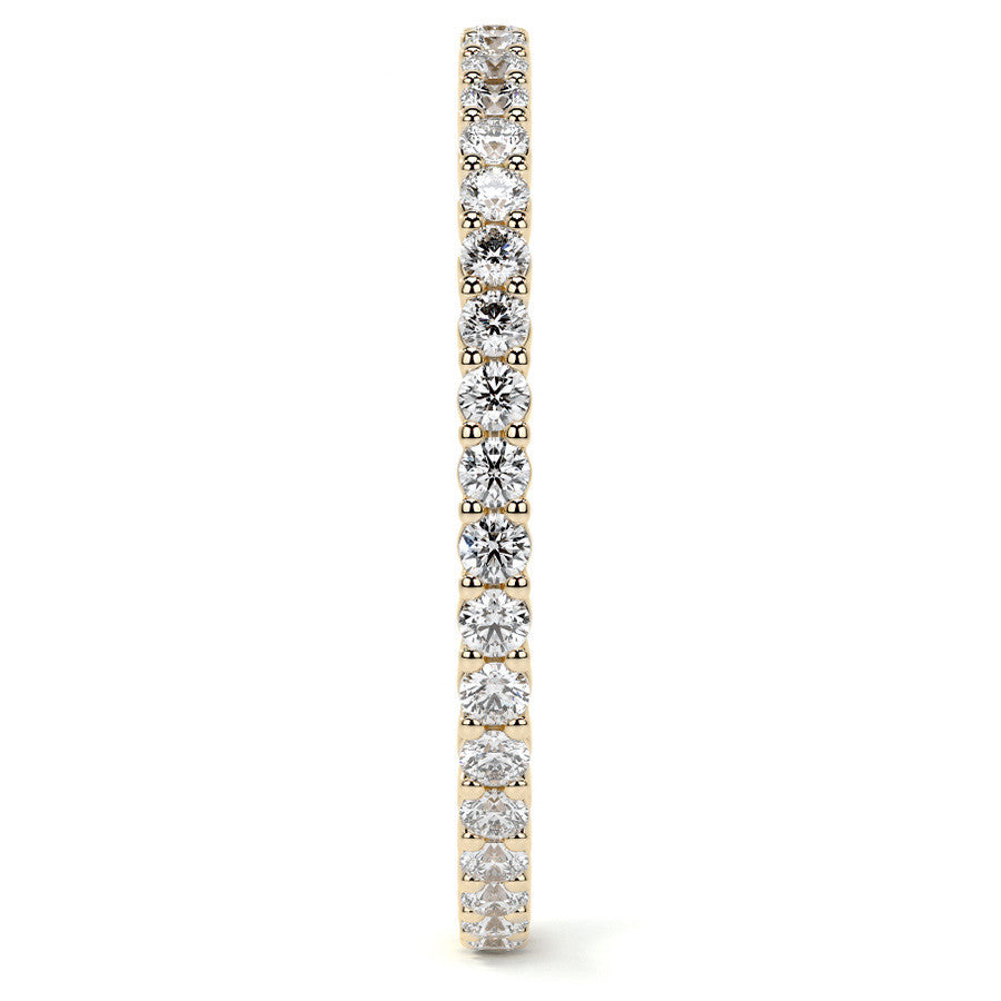 Round Brilliant Shared Prong Moissanite Eternity Ring 0.5ct - 0.6ct