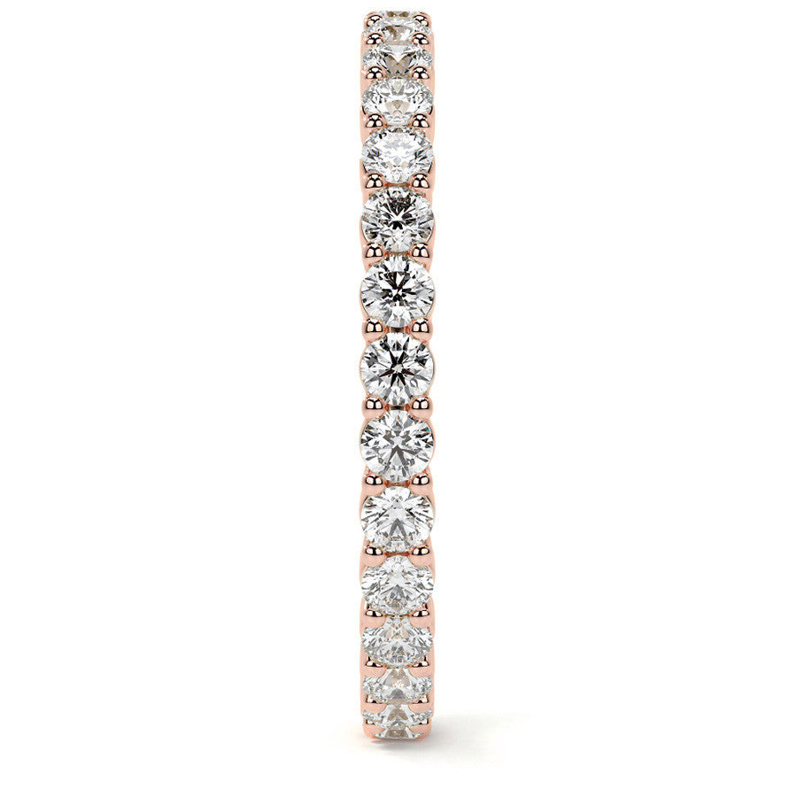 Round Brilliant Shared Prong Moissanite Eternity Ring 0.7ct - 0.9ct