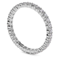 Round Brilliant Shared Prong Moissanite Eternity Ring 0.7ct - 0.9ct