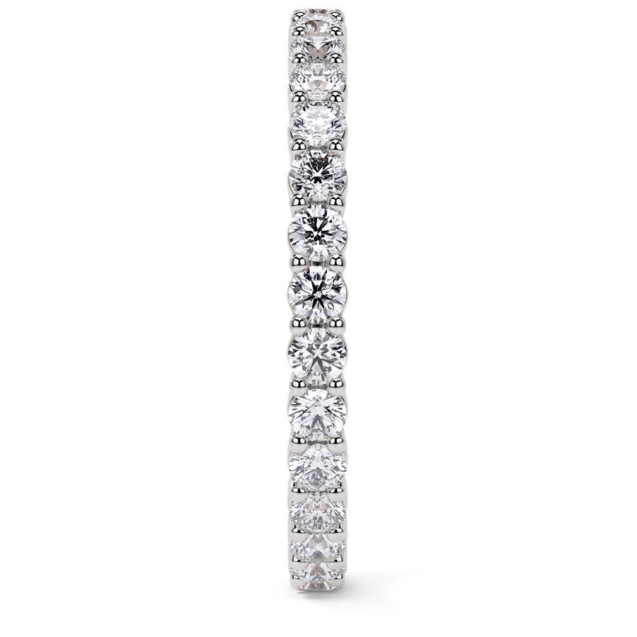 Round Brilliant Shared Prong Moissanite Eternity Ring 0.7ct - 0.9ct
