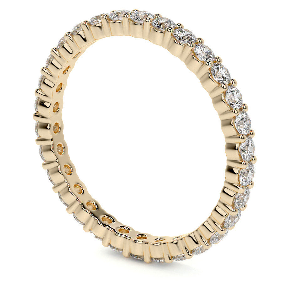 Round Brilliant Shared Prong Moissanite Eternity Ring 0.7ct - 0.9ct