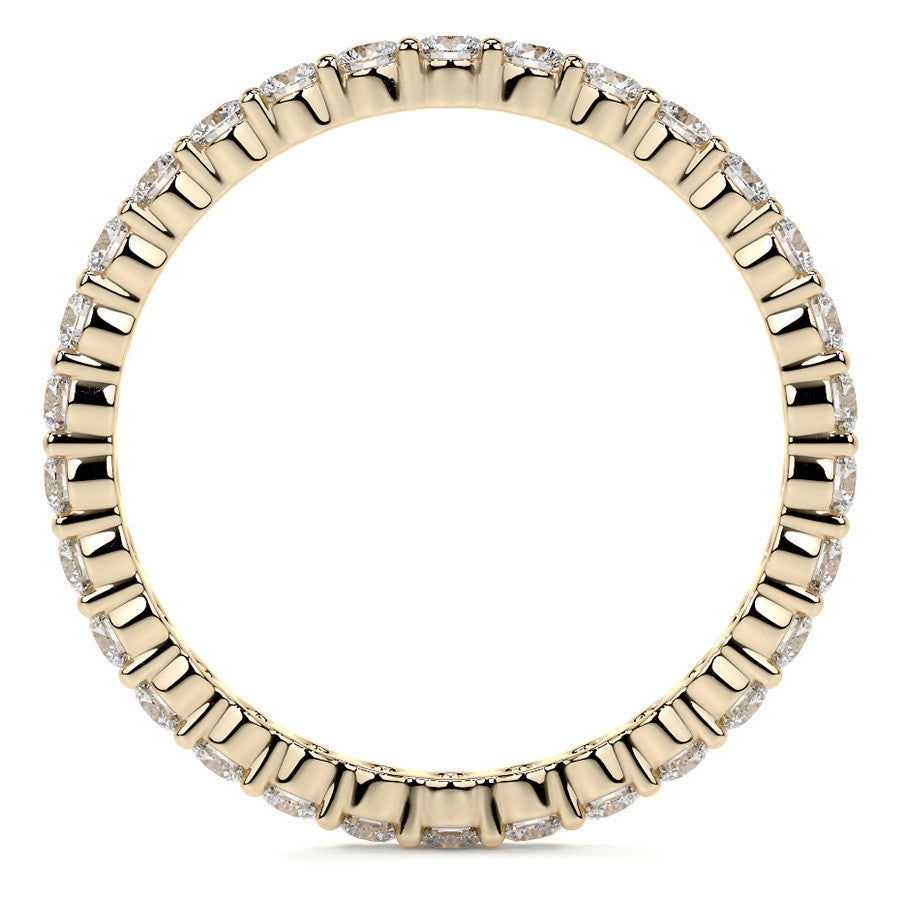 Round Brilliant Shared Prong Moissanite Eternity Ring 0.7ct - 0.9ct