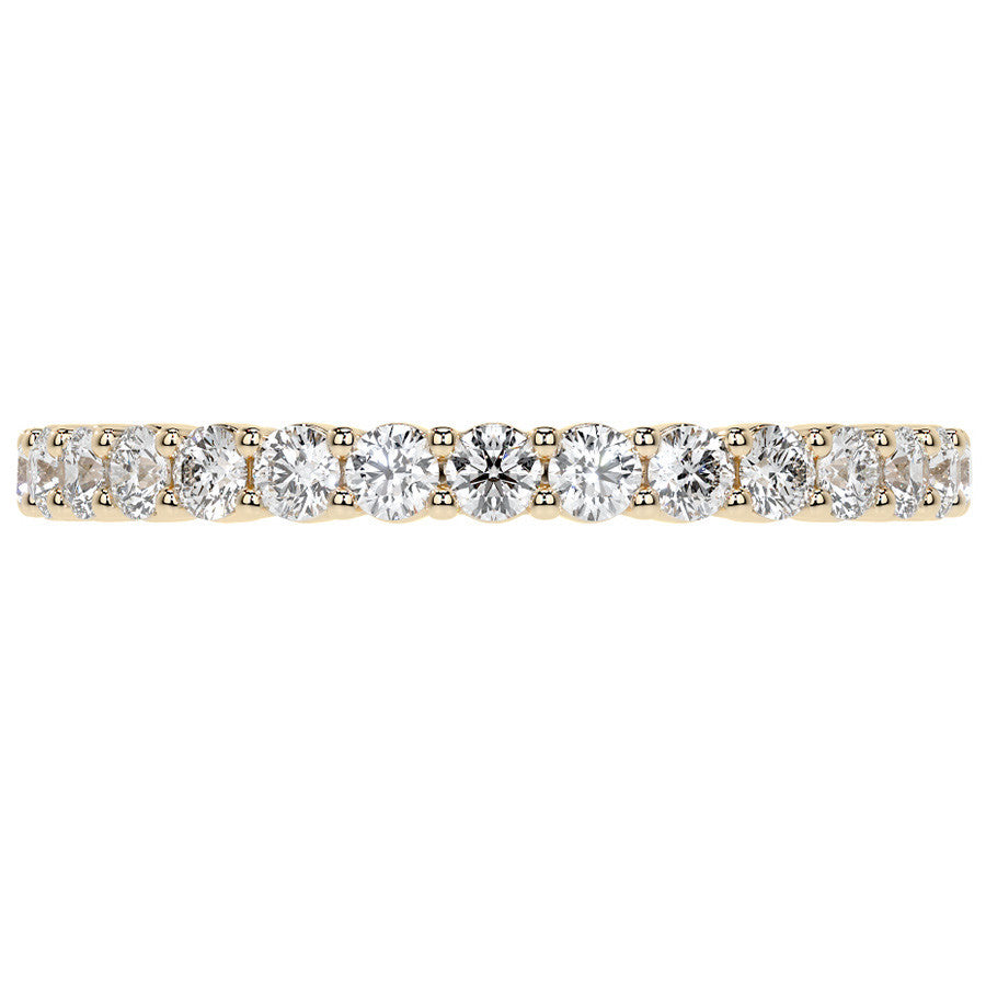 Round Brilliant Shared Prong Moissanite Eternity Ring 0.7ct - 0.9ct