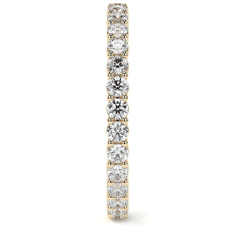 Round Brilliant Shared Prong Moissanite Eternity Ring 0.7ct - 0.9ct