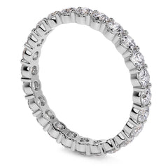 Round Brilliant Shared Prong Moissanite Eternity Ring 1.3ct - 1.5ct