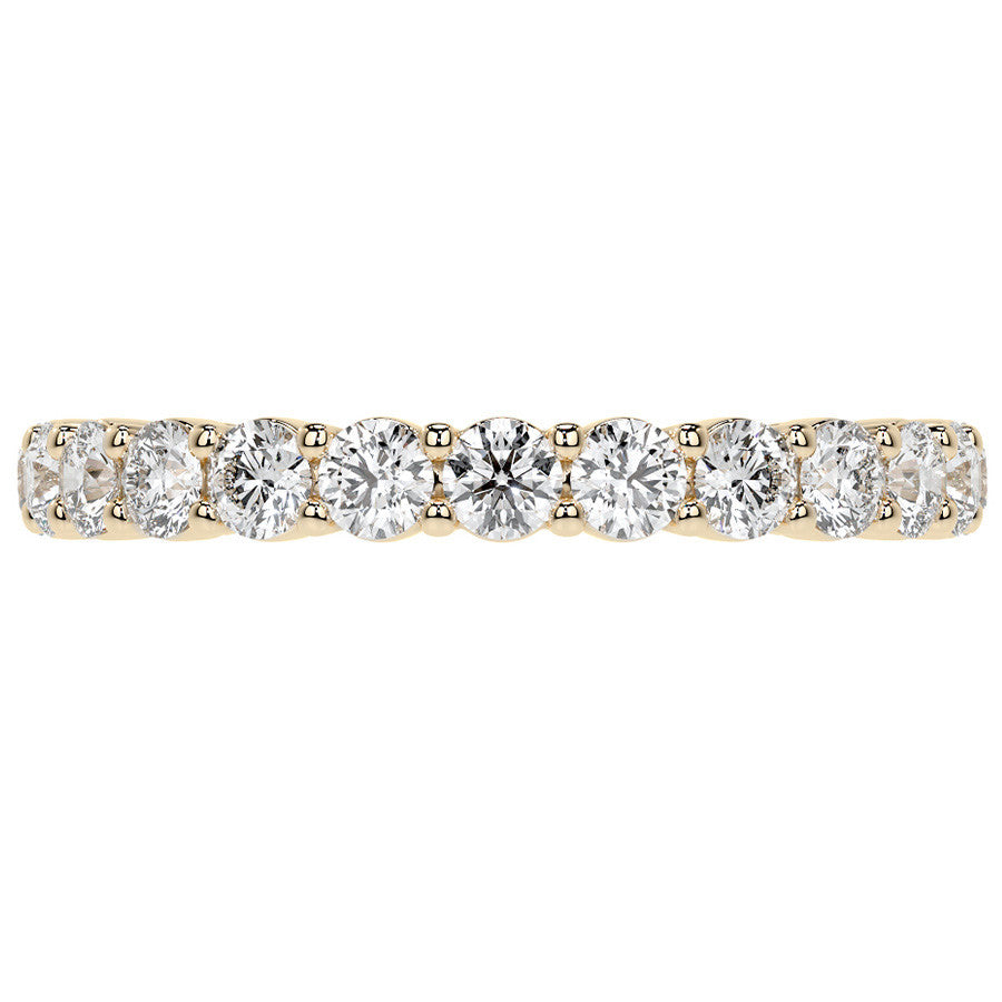 Round Brilliant Shared Prong Moissanite Eternity Ring 1.3ct - 1.5ct