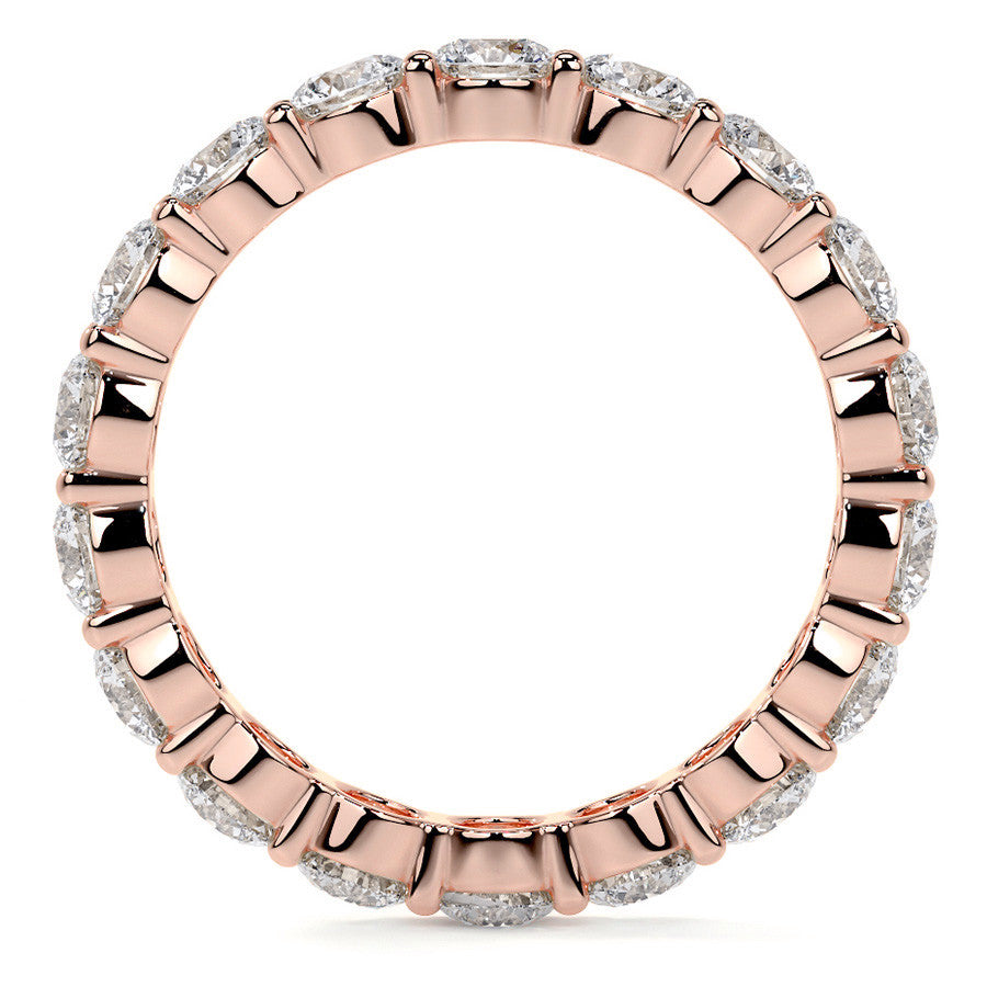 Round Brilliant Shared Prong Moissanite Eternity Ring 2.2ct - 2.8ct