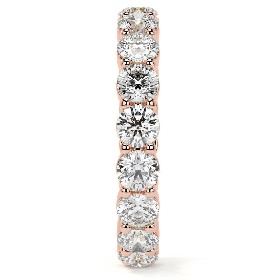 Round Brilliant Shared Prong Moissanite Eternity Ring 2.2ct - 2.8ct