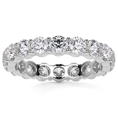 Round Brilliant Shared Prong Moissanite Eternity Ring 2.2ct - 2.8ct