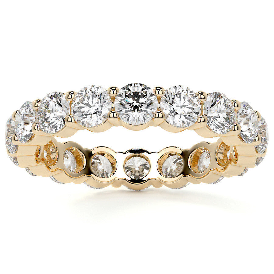 Round Brilliant Shared Prong Moissanite Eternity Ring 2.2ct - 2.8ct