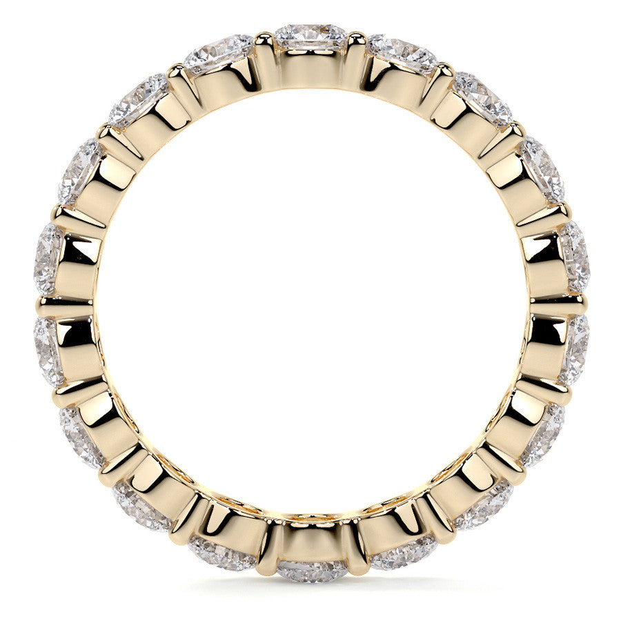 Round Brilliant Shared Prong Moissanite Eternity Ring 2.2ct - 2.8ct