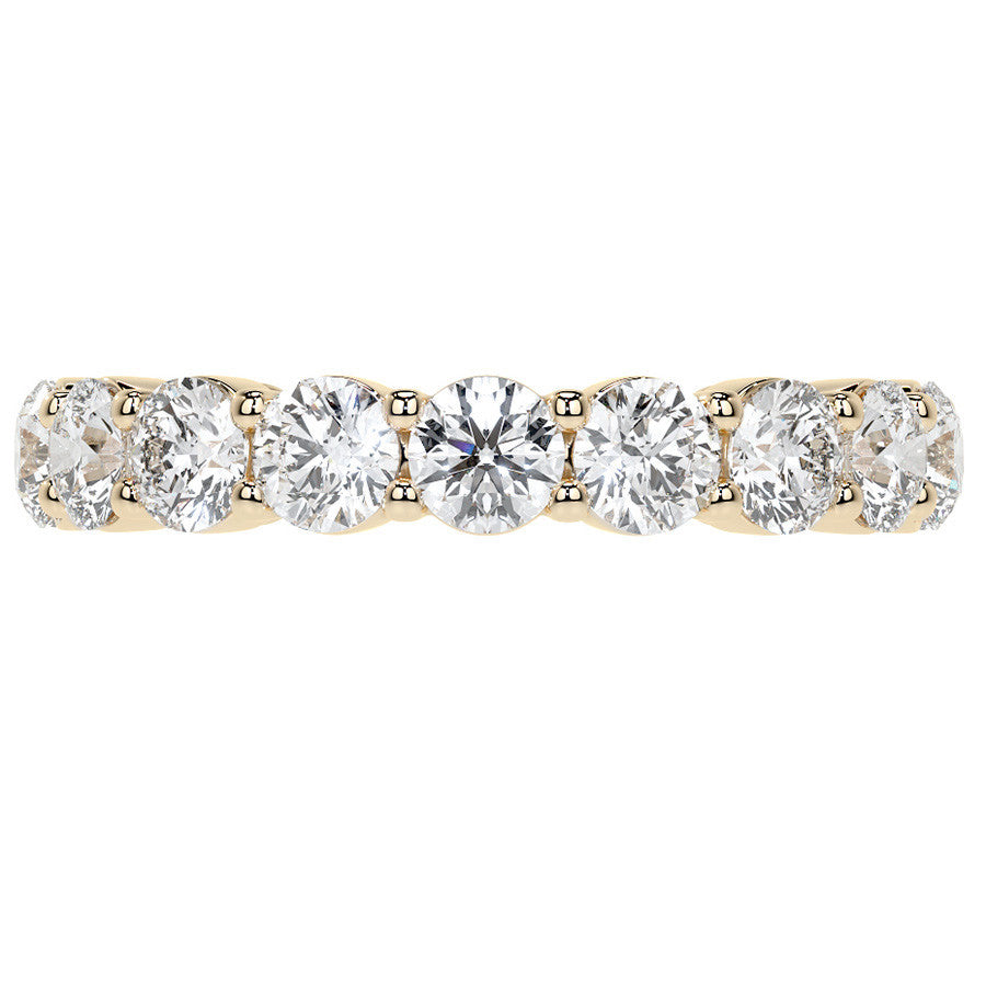 Round Brilliant Shared Prong Moissanite Eternity Ring 2.2ct - 2.8ct