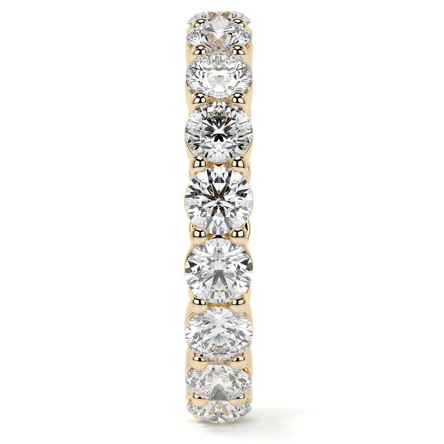 Round Brilliant Shared Prong Moissanite Eternity Ring 2.2ct - 2.8ct