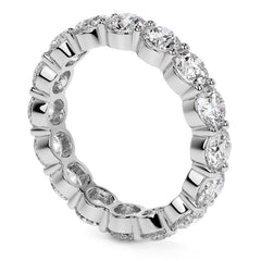 Round Brilliant Shared Prong Moissanite Eternity Ring 3.5ct - 4.2ct