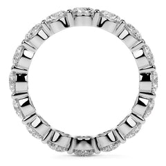Round Brilliant Shared Prong Moissanite Eternity Ring 3.5ct - 4.2ct