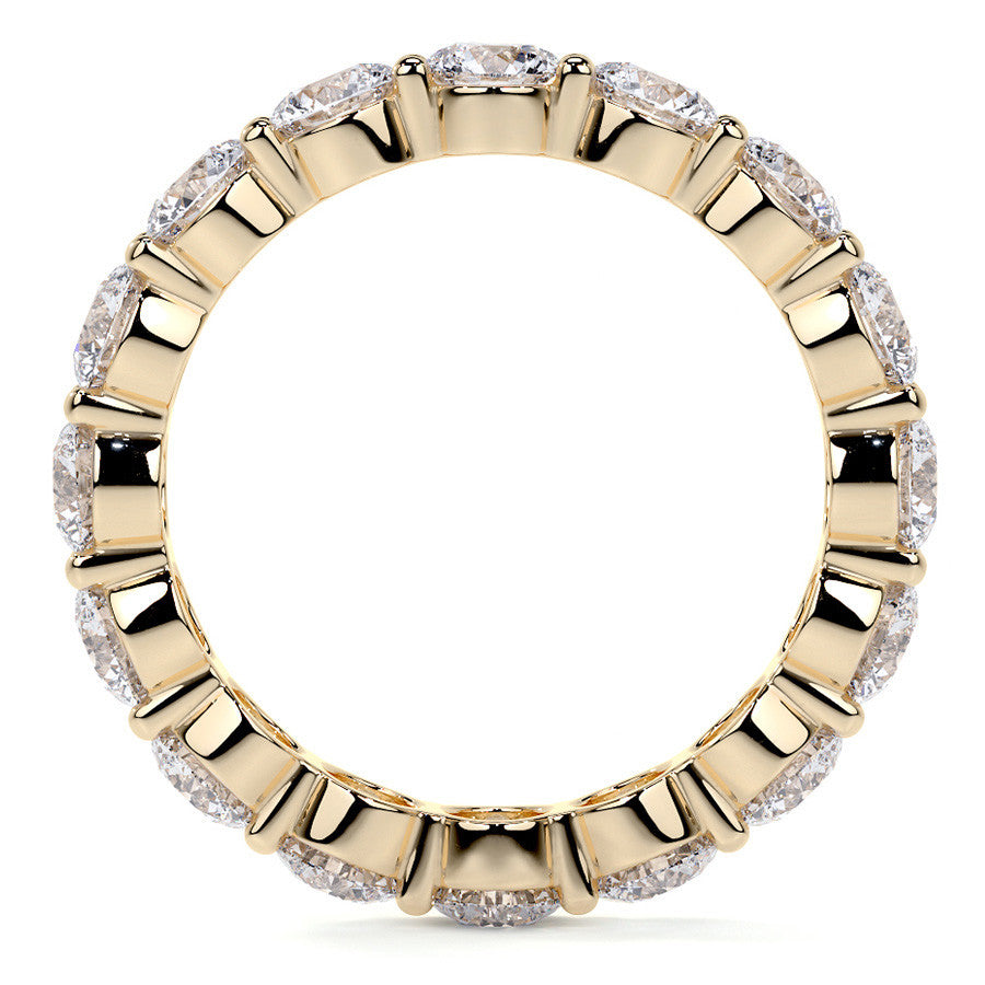 Round Brilliant Shared Prong Moissanite Eternity Ring 3.5ct - 4.2ct