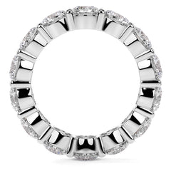 Round Brilliant Shared Prong Moissanite Eternity Ring 6.5 - 7.5ct