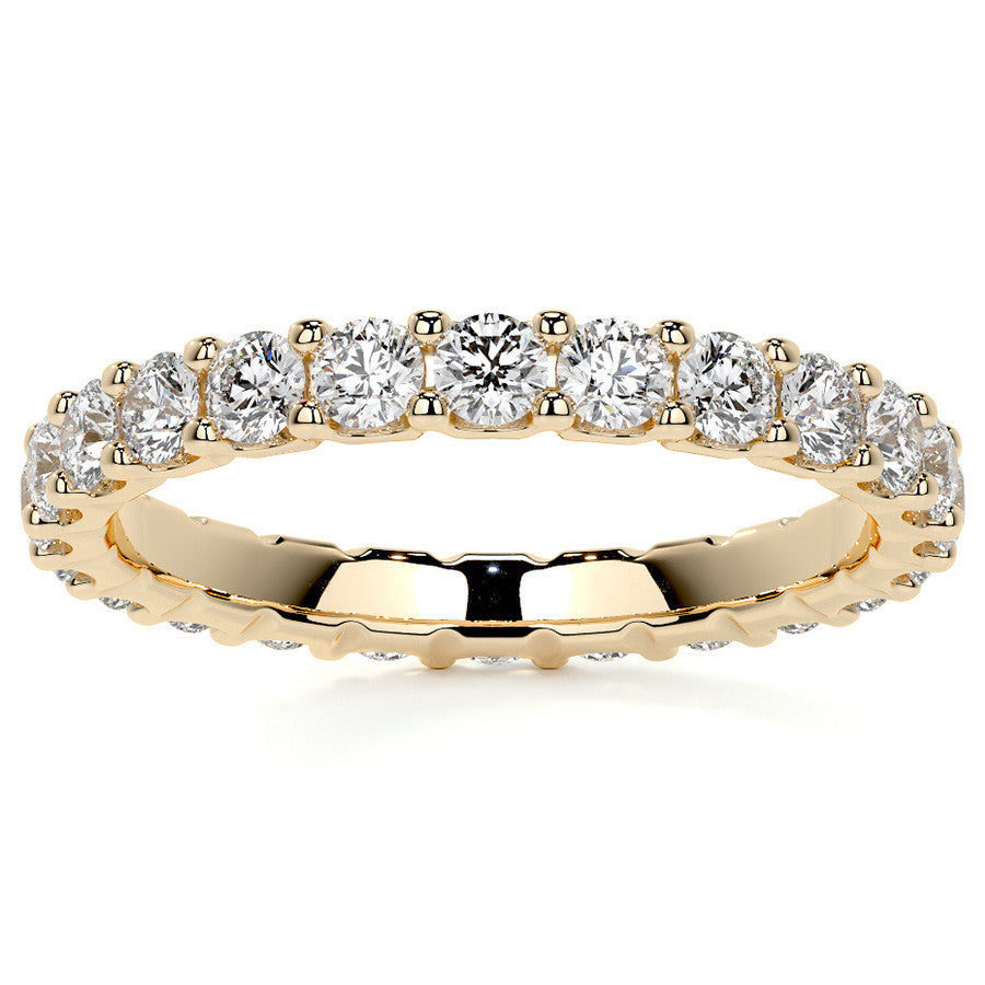 Round Brilliant U-Prong Moissanite Eternity Ring 1.2ct - 1.5ct