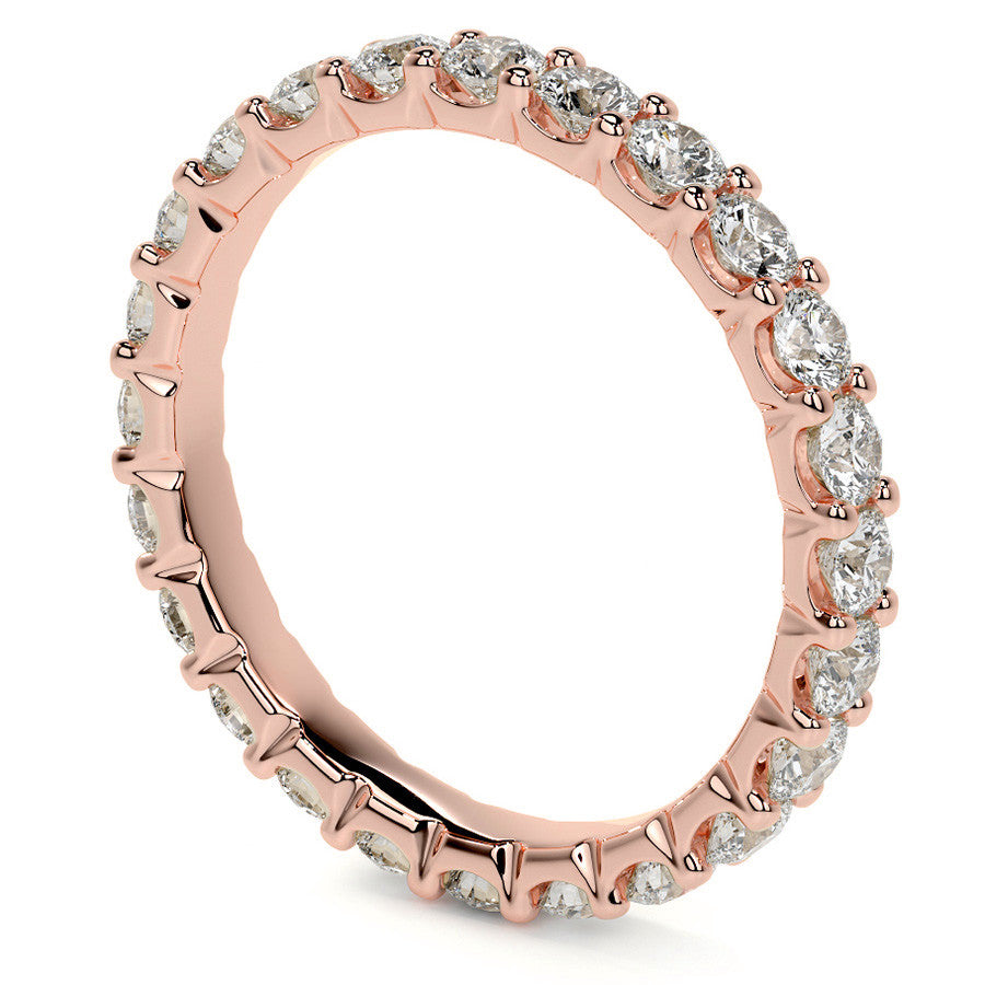 Round Brilliant U-Prong Moissanite Eternity Ring 1.2ct - 1.5ct