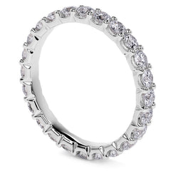 Round Brilliant U-Prong Moissanite Eternity Ring 1.2ct - 1.5ct