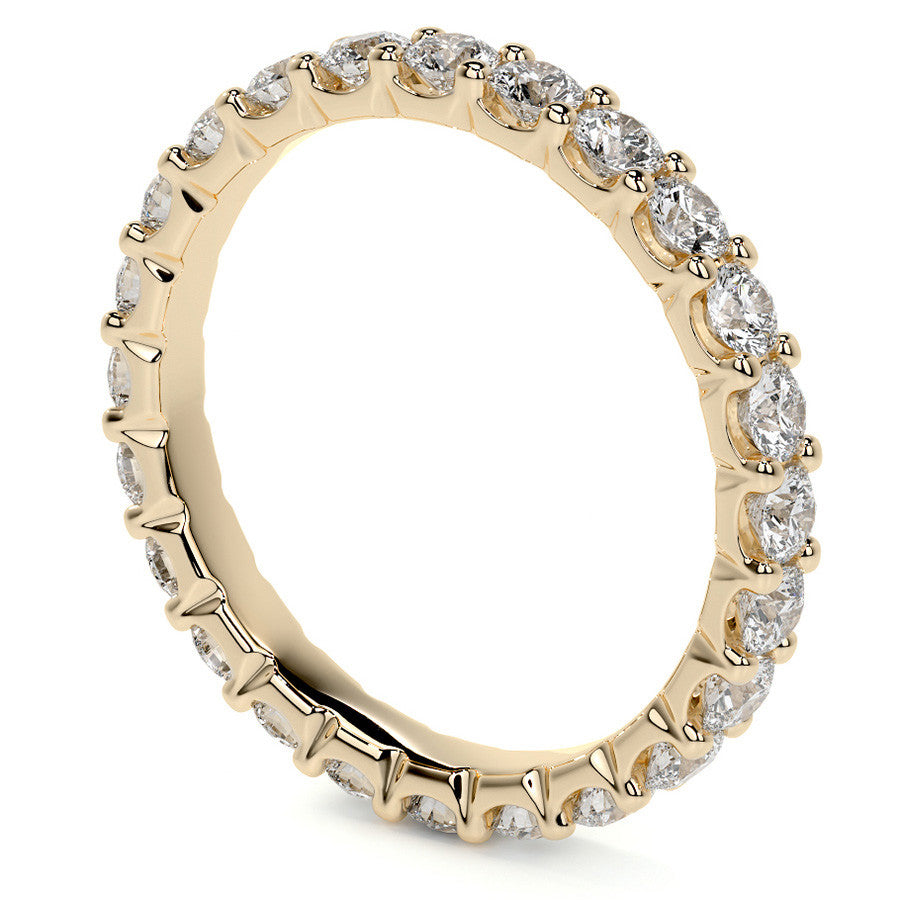 Round Brilliant U-Prong Moissanite Eternity Ring 1.2ct - 1.5ct